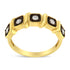 10K Yellow Gold Flashed .925 Sterling Silver Miracle-Set Diamond 5-Stone Ring Band (1/4 Cttw, J-K Color, I2-I3 Clarity) - Size 7  DestGlow