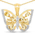 1.81 Carat Genuine Citrine and White Topaz .925 Sterling Silver Pendant by Bids.com
