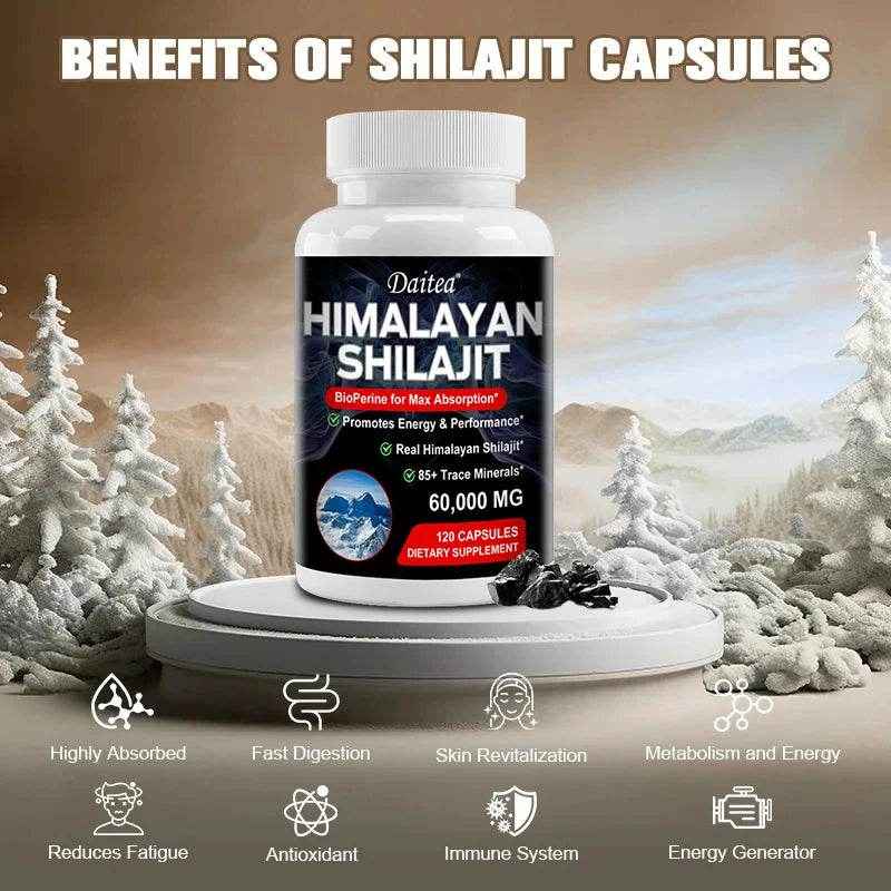 Himalayan Shilajit Trace Minerals Absorption Supplement 120 capsules