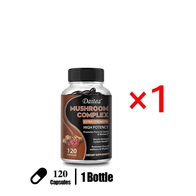 Mushroom Complex Supplement Focus Clarity Memory Support Immune