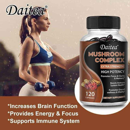 Mushroom Complex Supplement Focus Clarity Memory Support Immune