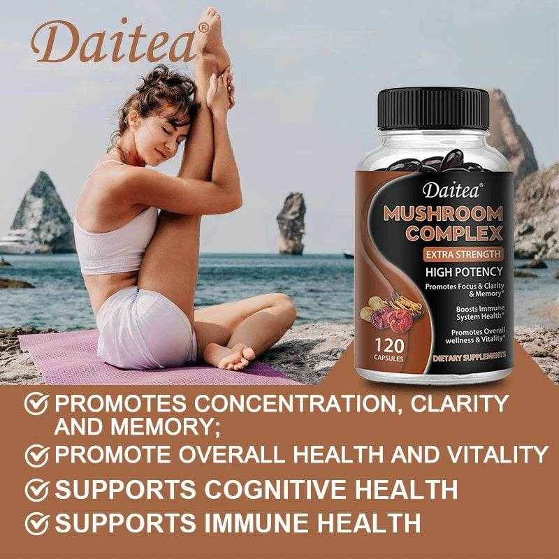 Mushroom Complex Supplement Focus Clarity Memory Support Immune
