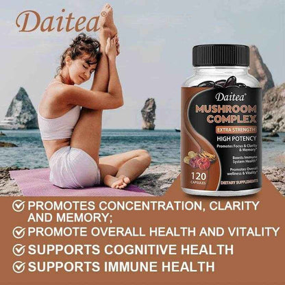 Mushroom Complex Supplement Focus Clarity Memory Support Immune