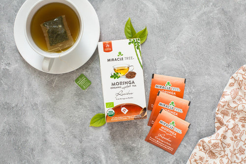 Miracle Tree's Organic Moringa Tea - Rooibos Flavor, 25 Tea Bags