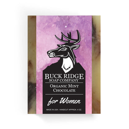 Organic Mint Chocolate Soap - Vegan Handmade Bar with Peppermint & Cocoa
