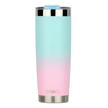 DRINCO 20oz Insulated Tumbler with Spill-Proof Lid & 2 Straws - Macaron Stainless Steel Travel Mug