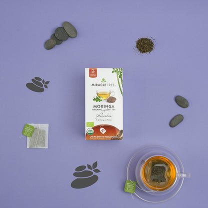 Miracle Tree's Organic Moringa Tea - Rooibos Flavor, 25 Tea Bags