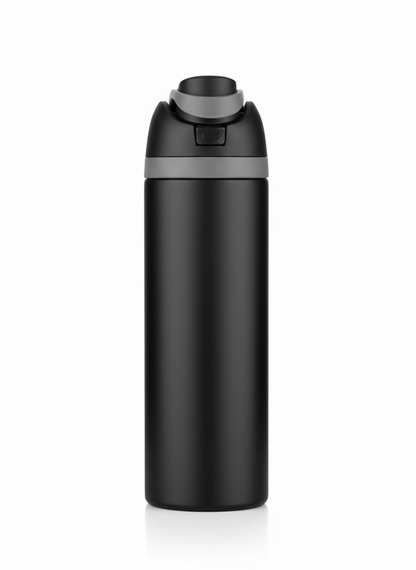 FreeSip Insulated Water Bottle with Straw 24oz - Stainless Steel, Leak Proof