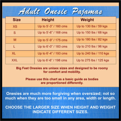 Adult Footed Onesie Pajamas - Red Black Plaid Fleece for Men & Women