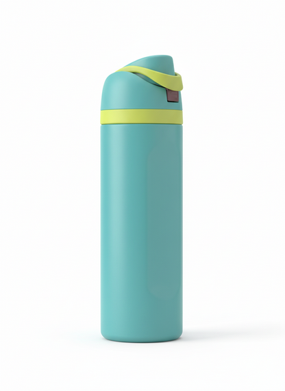 FreeSip Insulated Water Bottle with Straw 24oz - Stainless Steel, Leak Proof