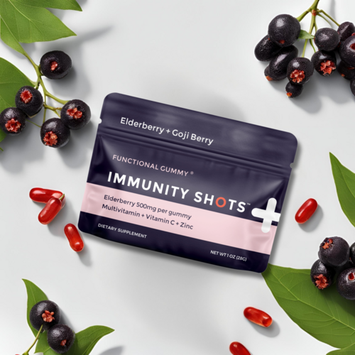 Elderberry & Goji Berry Immunity Shots Gummy Vitamins - 12 Pack Immune Support