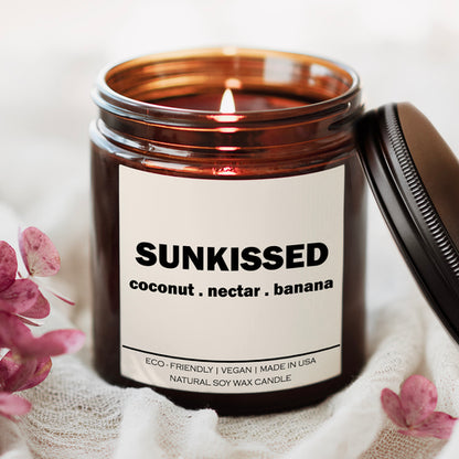 Sunkissed Candle - Tropical Coconut Scented Soy Candle for Home Ambiance