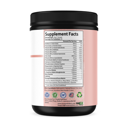 Pure Energy Pre-Workout Powder - Honeydew Watermelon Flavor