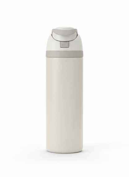 FreeSip Insulated Water Bottle with Straw 24oz - Stainless Steel, Leak Proof