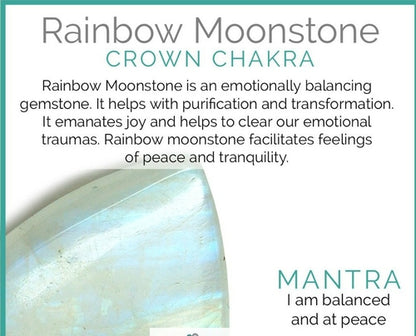 Blue Flash Labradorite & Rainbow Moonstone Stretch Bracelet - 7 Inch