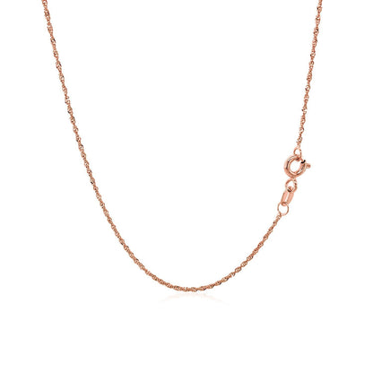 14k Rose Gold Singapore Chain 1.0mm by Bids.com