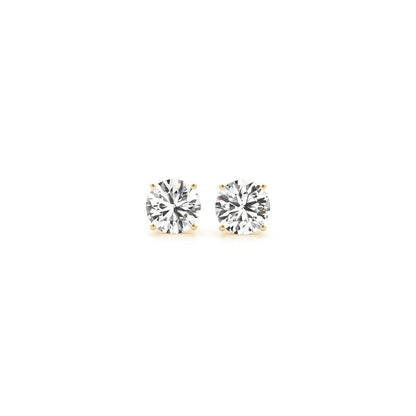 1 cttw Certified IGI Lab Grown Round Diamond Stud Earrings 14k Yellow Gold (G/VS2) by Bids.com