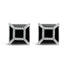 14K White Gold 3/8ct Diamond with 11x11MM Black Onyx Stud Earrings (G-H Color, SI1-SI2 Clarity) by Bids.com