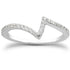 14k White Gold Fancy Zig Zag Pave Diamond Wedding Ring Band by Bids.com