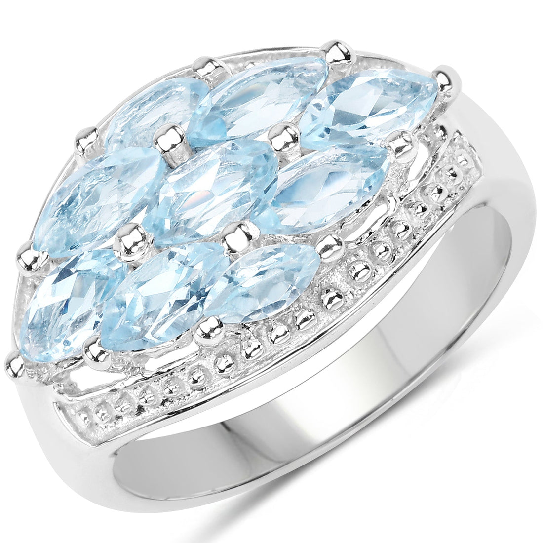 2.50 Carat Genuine Blue Topaz .925 Sterling Silver Ring by Bids.com