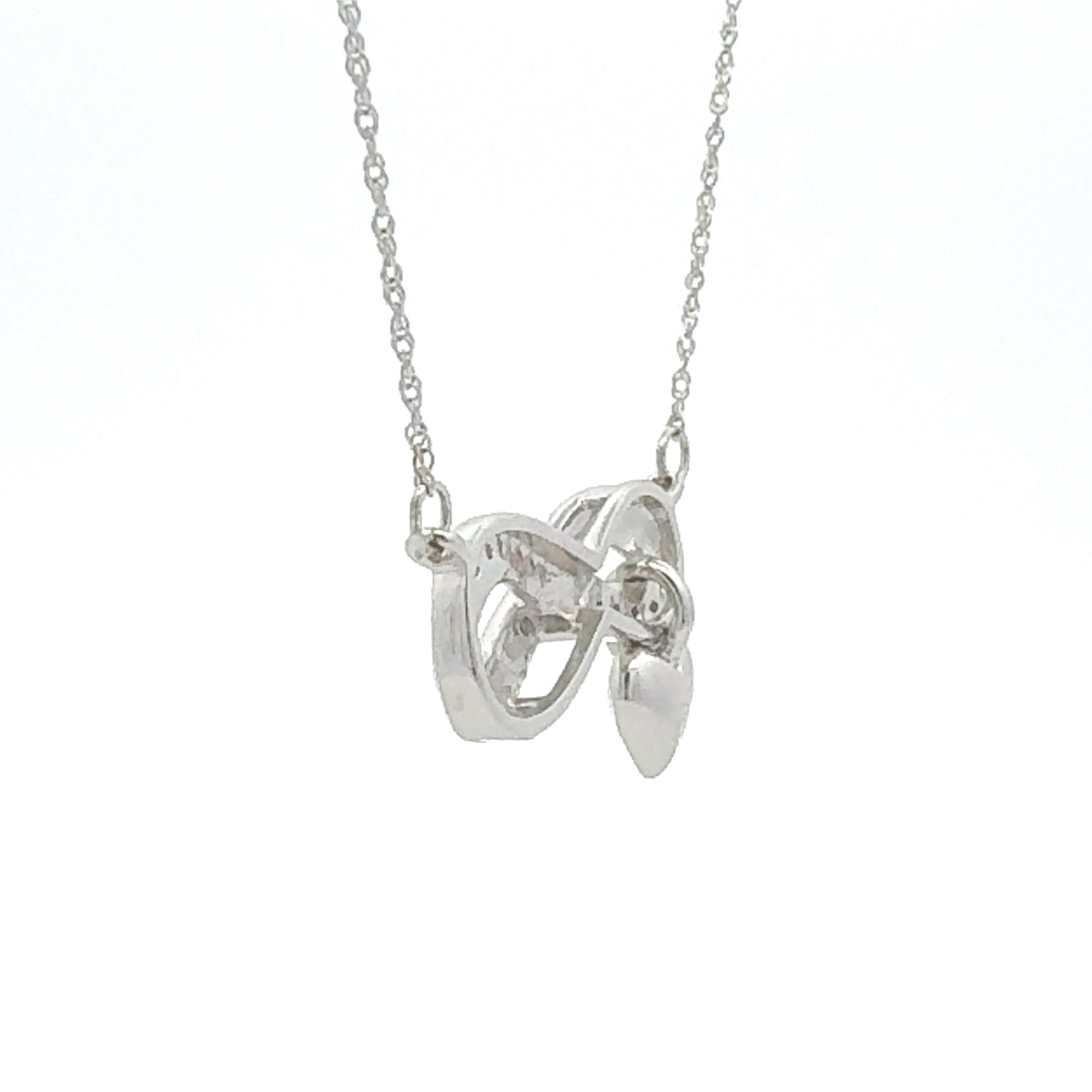 Natural .04ct Diamond Fashion Pendants Sterling Silver by Bids.com