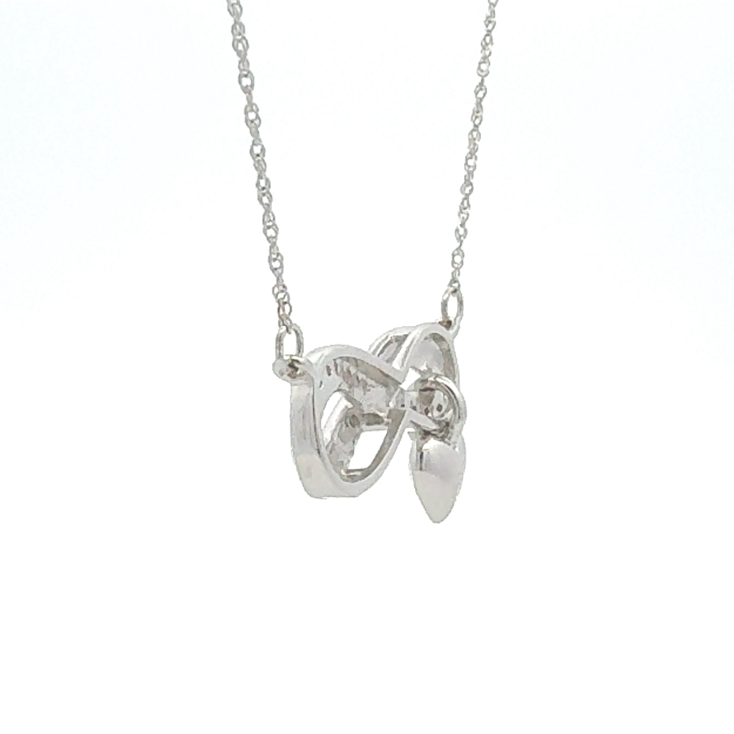 Natural .04ct Diamond Fashion Pendants Sterling Silver by Bids.com