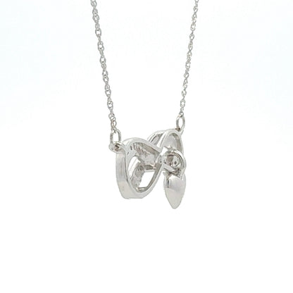 Natural .04ct Diamond Fashion Pendants Sterling Silver by Bids.com