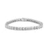 14K White Gold 4 3/8 Cttw Alternating Invisible Set Princess and Baguette Diamond Tennis Bracelet (G-H Color, VS1-VS2 Clarity) - Size 7" by Bids.com