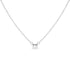 14K White Gold 1/4 Cttw Lab Grown Oval Solitaire Diamond East West 18" Pendant Necklace (G-H Color, VS2-SI1 Clarity) by Bids.com