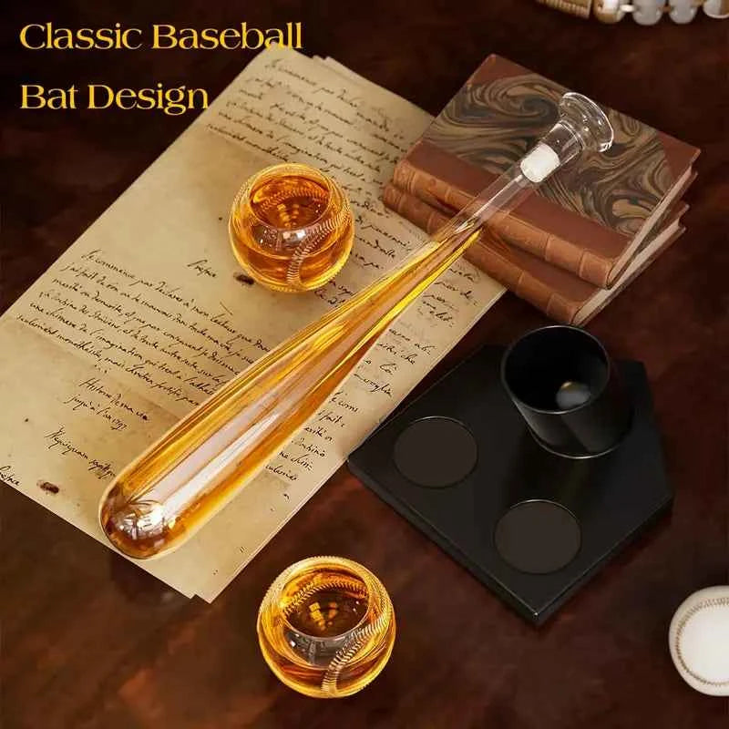 Home Run Baseball Decanter Set