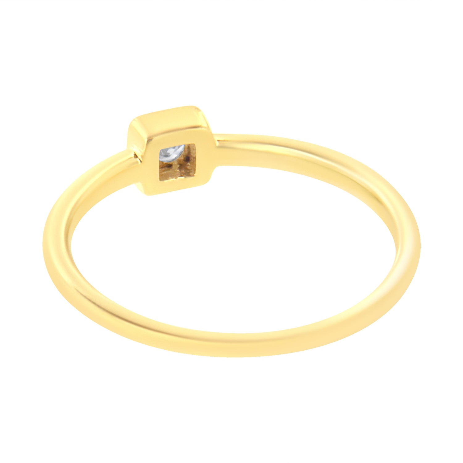 14K Yellow Gold Plated .925 Sterling Silver 1/20 cttw Miracle Set Diamond Promise Ring (J-K Color, I1-I2 Clarity) - Size 6  DestGlow
