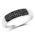 0.22 Carat Genuine Black Diamond .925 Sterling Silver Ring by Bids.com