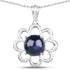 4.65 Carat Genuine Blue Sapphire .925 Sterling Silver Pendant by Bids.com