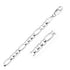 6.0mm 14k White Gold Solid Figaro Bracelet by Bids.com
