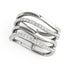 14k White Gold Multiple Band Design Ring with Diamonds (3/8 cttw) by Bids.com