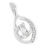 10K White Gold 1/4 Cttw Brilliant-Cut Round Diamond Spiral Link 18" Pendant Necklace (I-J Color, I2-I3 Clarity) by Bids.com