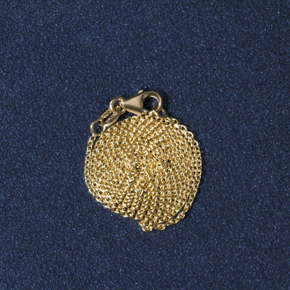 14k Yellow Gold Round Cable Link Chain 1.1mm  DestGlow