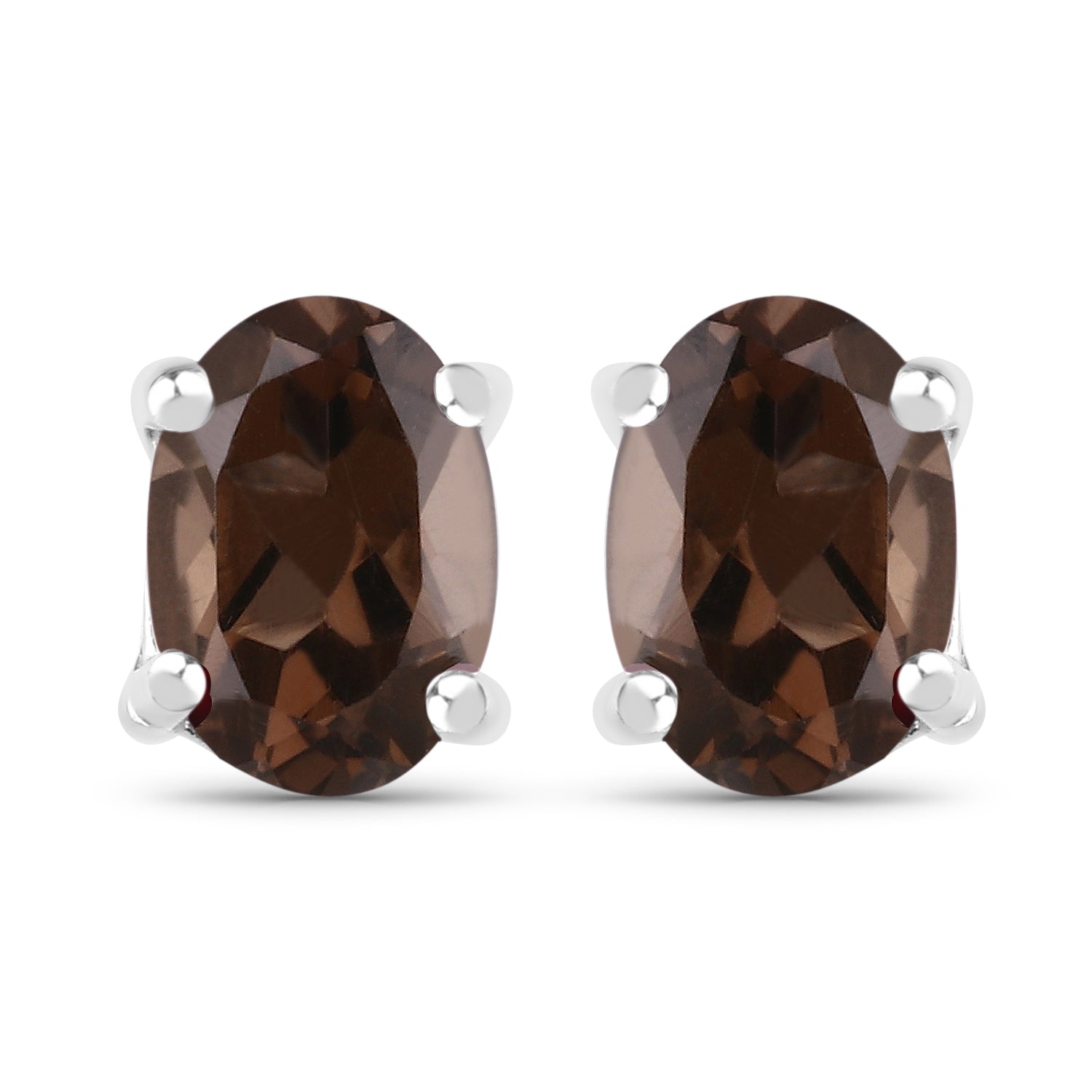 3.14 Carat Genuine Smoky Quartz .925 Sterling Silver Jewelry Set  DestGlow