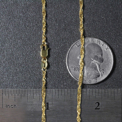 14k Yellow Gold Singapore Chain 1.7mm by Bids.com