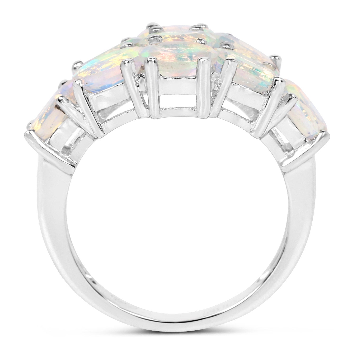 2.16 Carat Genuine Ethiopian Opal .925 Sterling Silver Ring  DestGlow