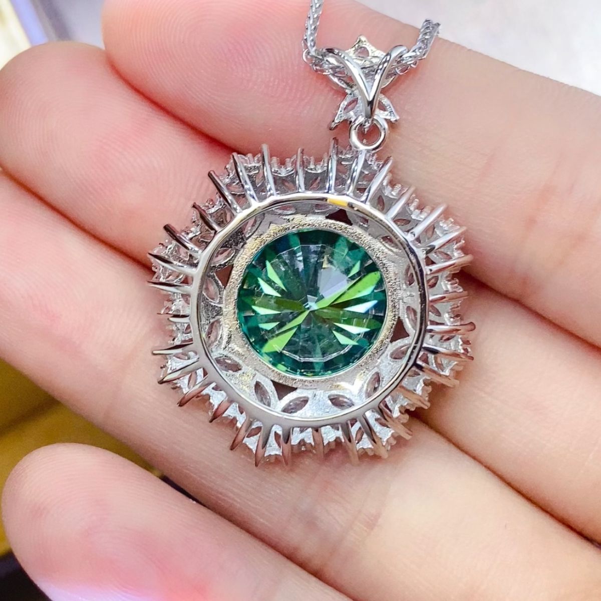 10 Carat Sparkala™ 925 Sterling Silver Pendant Necklace by Sparkala
