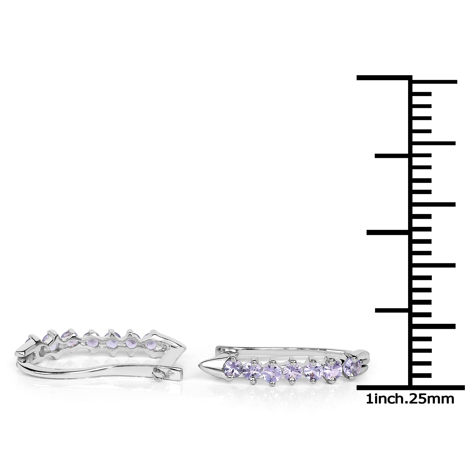 0.98 Carat Genuine Tanzanite .925 Sterling Silver Earrings  DestGlow
