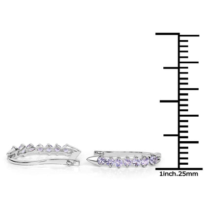 0.98 Carat Genuine Tanzanite .925 Sterling Silver Earrings  DestGlow