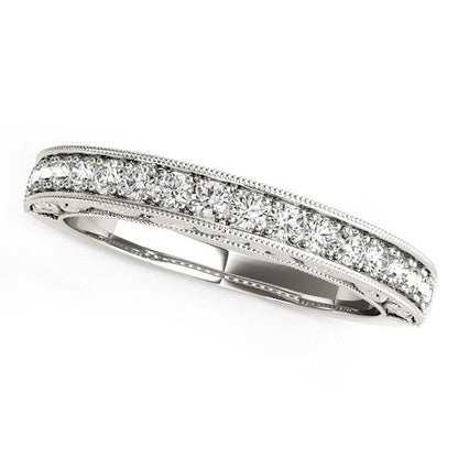 14k White Gold Antique Prong Set Diamond Wedding Ring (1/3 cttw) by Bids.com