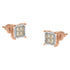 10K Two-Toned Princess-Cut Composite Diamond Stud Earrings (1/2 cttw, J-K Color, I1-I2 Clarity) by Bids.com