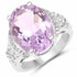 8.98 Carat Genuine Amethyst & White Topaz .925 Sterling Silver Ring by Bids.com
