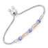0.77 Carat Genuine Tanzanite and White Sapphire .925 Sterling Silver Bracelet by Bids.com