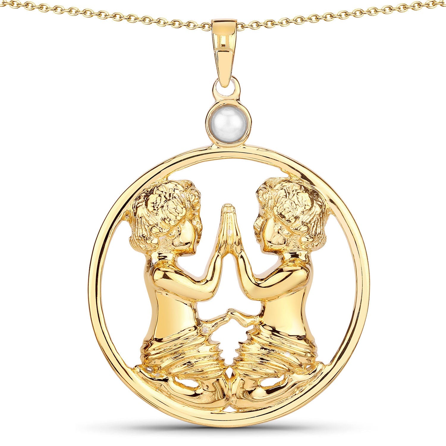 0.45 Carat Genuine Pearl .925 Sterling Silver Pendant by Bids.com