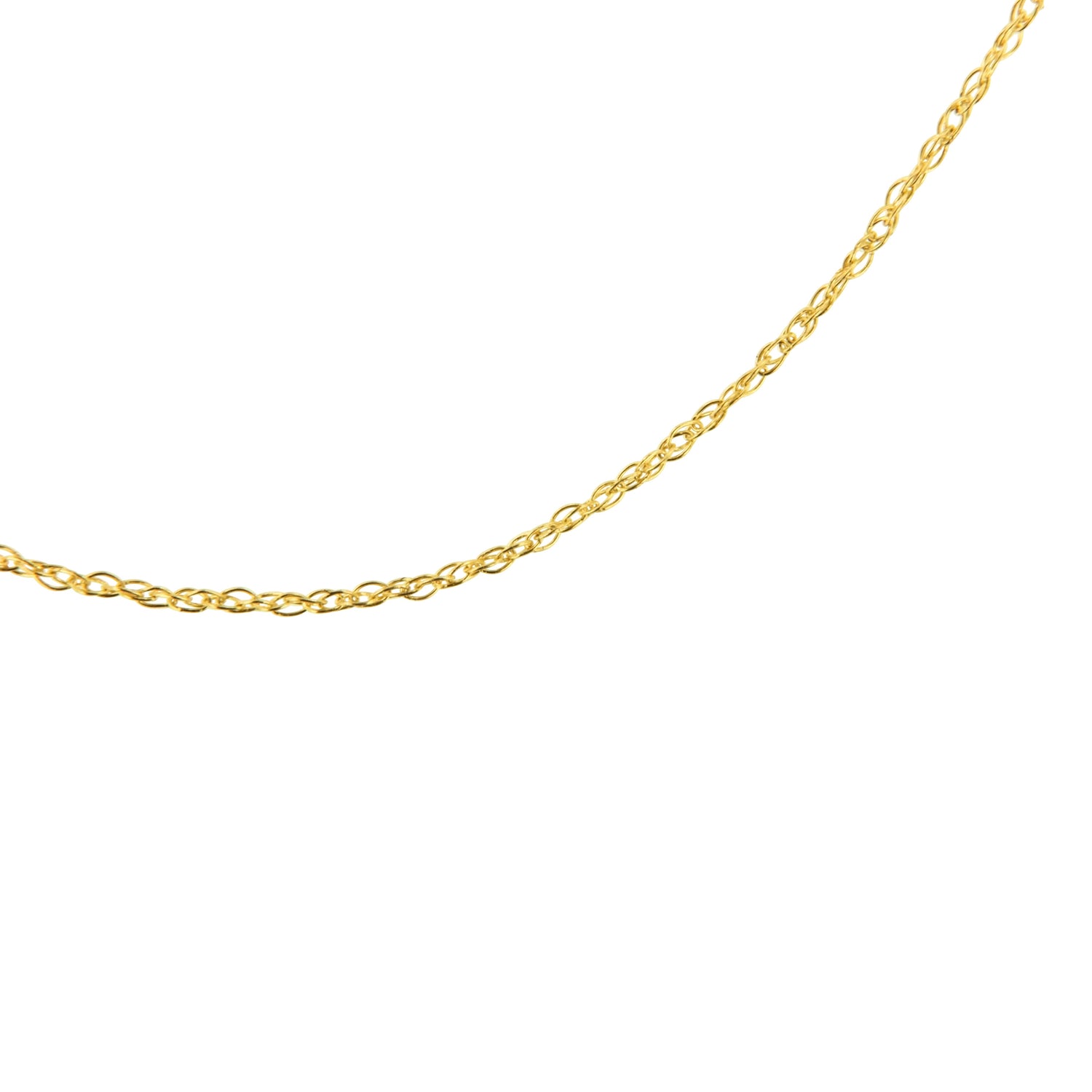 Solid 10K Yellow Gold 0.5mm Slim and Dainty Unisex 18" Rope Chain Necklace by Bids.com