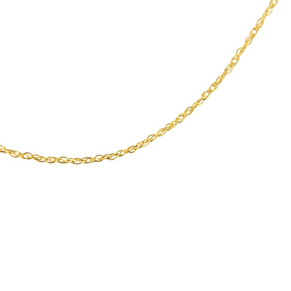 Solid 10K Yellow Gold 0.5mm Slim and Dainty Unisex 18" Rope Chain Necklace by Bids.com